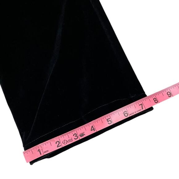St. John Sport by Marie Gray High Rise Straight Leg Velvet Pants Black Size 8 - Picture 12 of 12